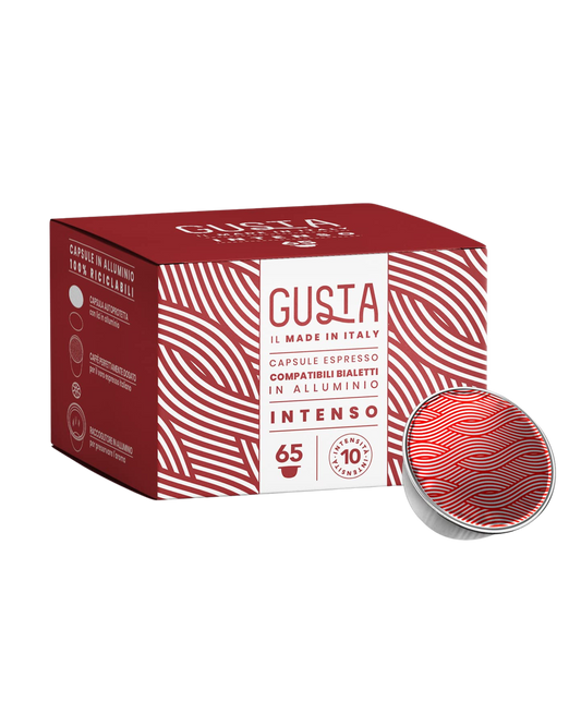 BIALETTI COMPATIBLE GUSTA 65 CAPSULES BORDEAUX