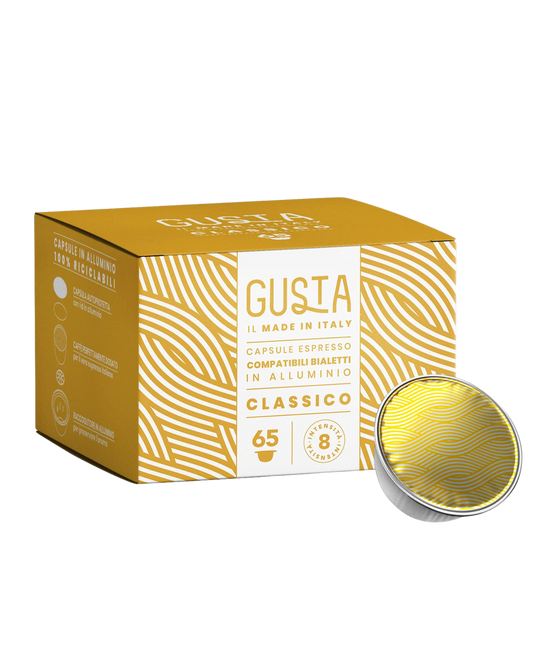 BIALETTI COMPATIBLE GUSTA 65 CAPSULES YELLOW